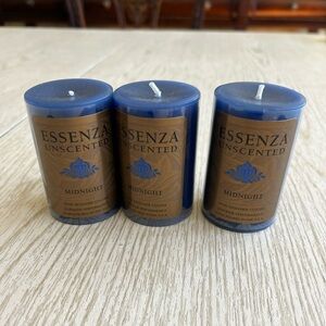 Set of 3 Scentless Essenza Candles